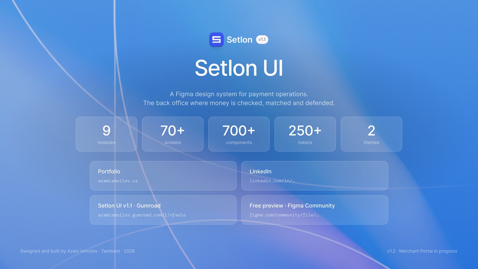 Setlon UI v1.1 — live on Gumroad and Figma Community